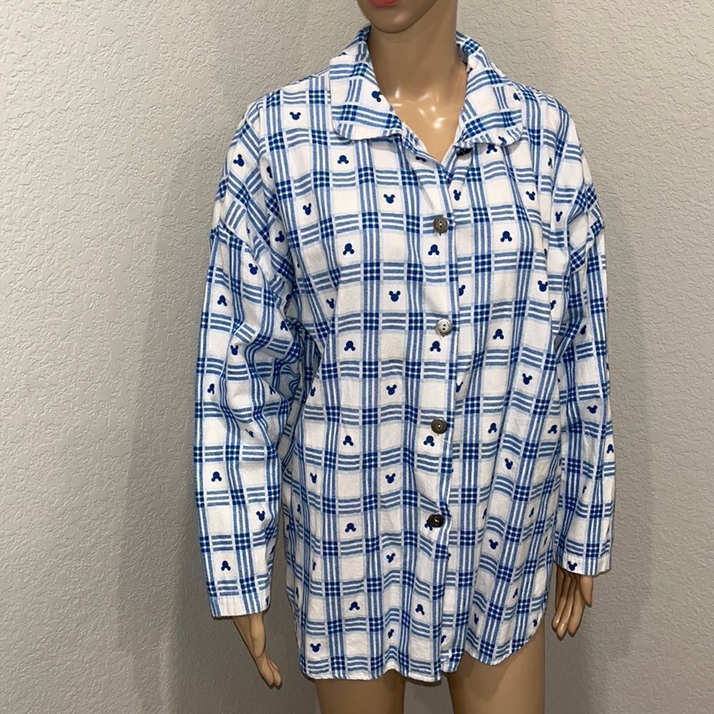 2 vintage Disney flannel pajama tops bundle